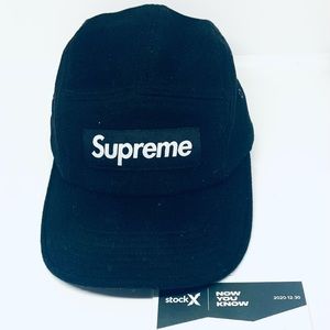 Supreme Wool Camp Cap, Black 100% Authentic